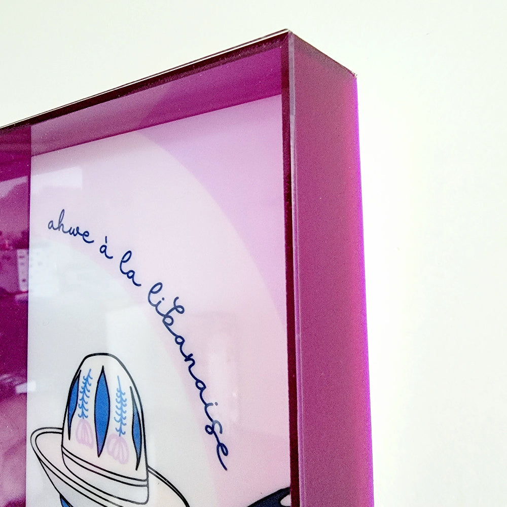 3d purple pink frame