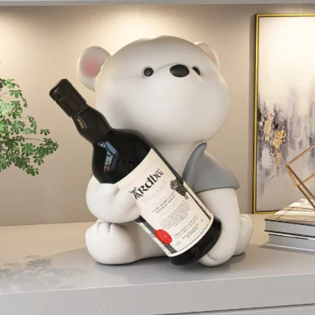 Wine Bottle Holder Bear 33x28 cm