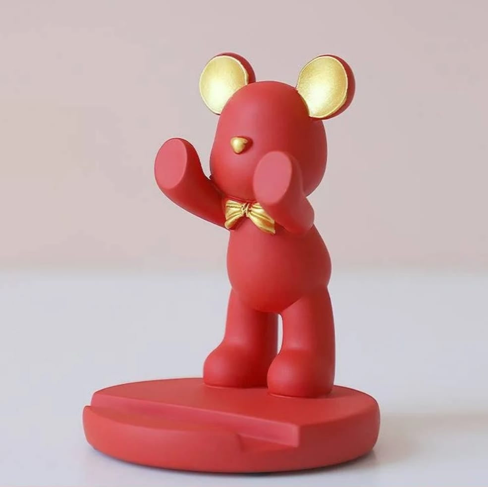 Phone Holder Red Bear 12 cm
