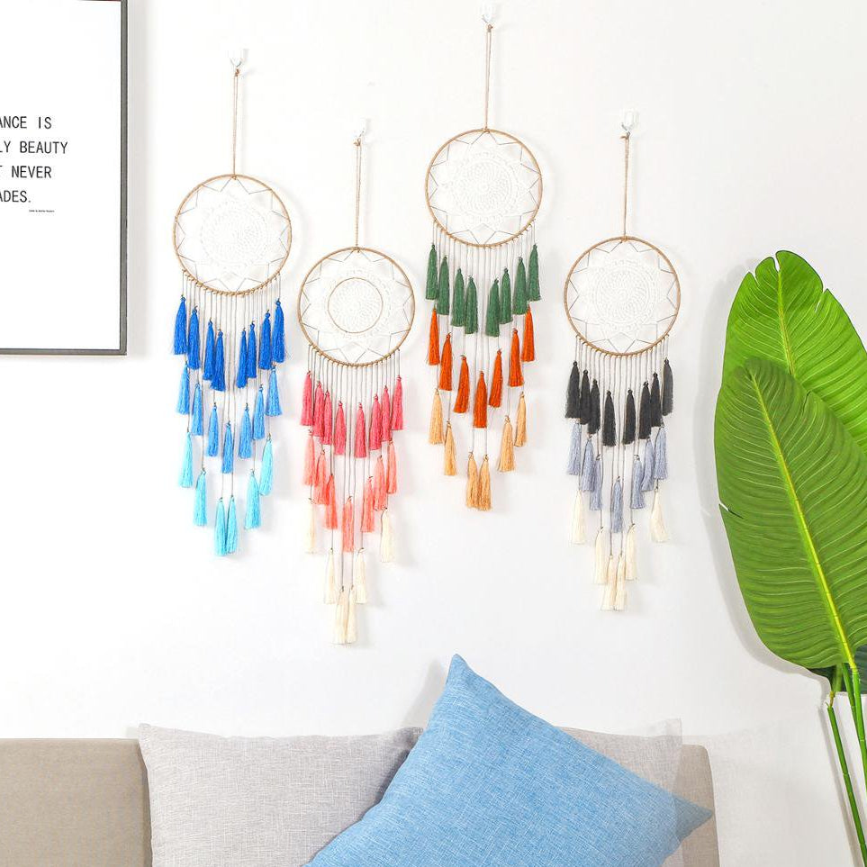 Woven Dream Catcher Colorful Wall Hanging Room 75 cm