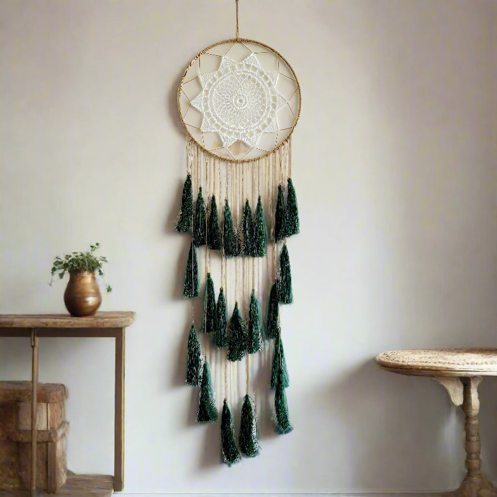 Woven Dream Catcher Colorful Wall Hanging Room 75 cm