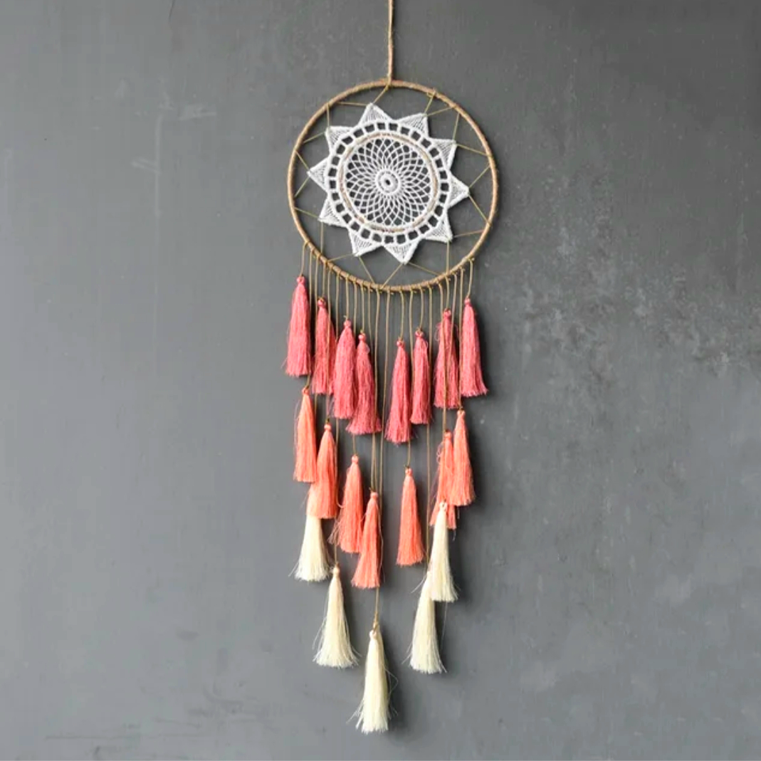 Woven Dream Catcher Colorful Wall Hanging Room 75 cm