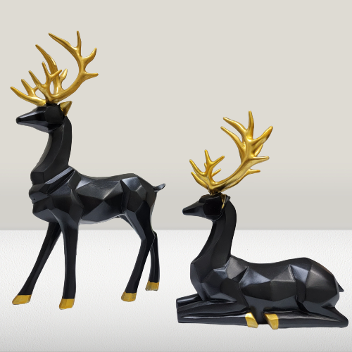 Deer Black Set of 2 Pcs - 18x30 cm | 16x22 cm