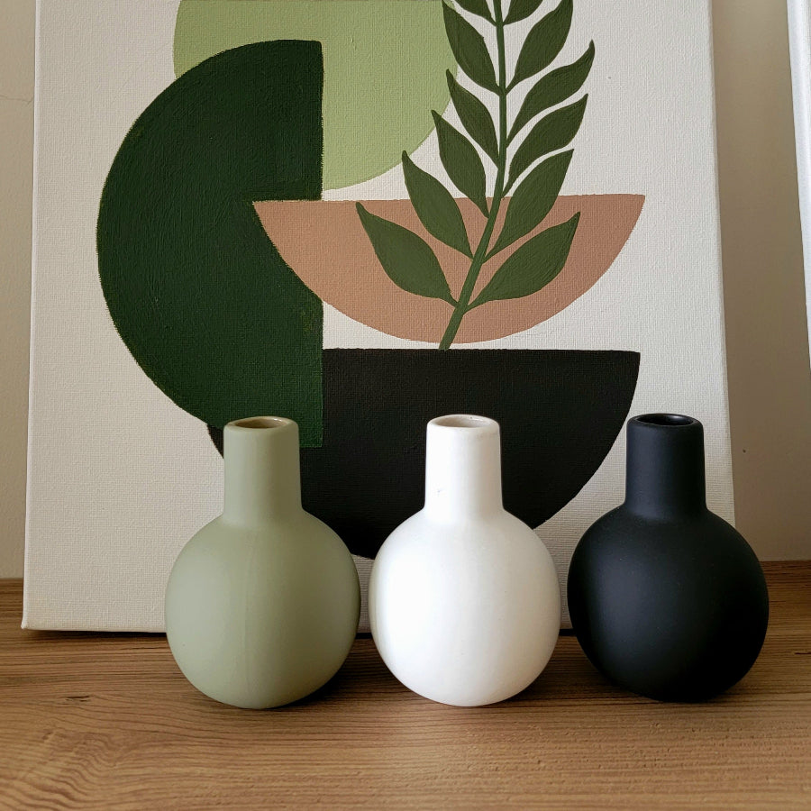 Ceramic Matte Vase 10 cm, 1 Pc