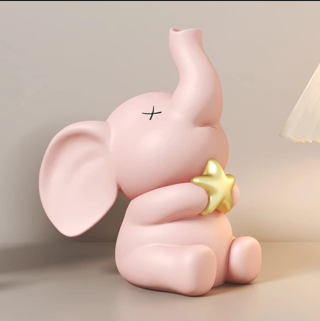 Decorative Elephant w Star 18 cm