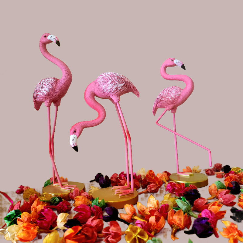 Decorative Pink Flamingo Figurine 1 Pc