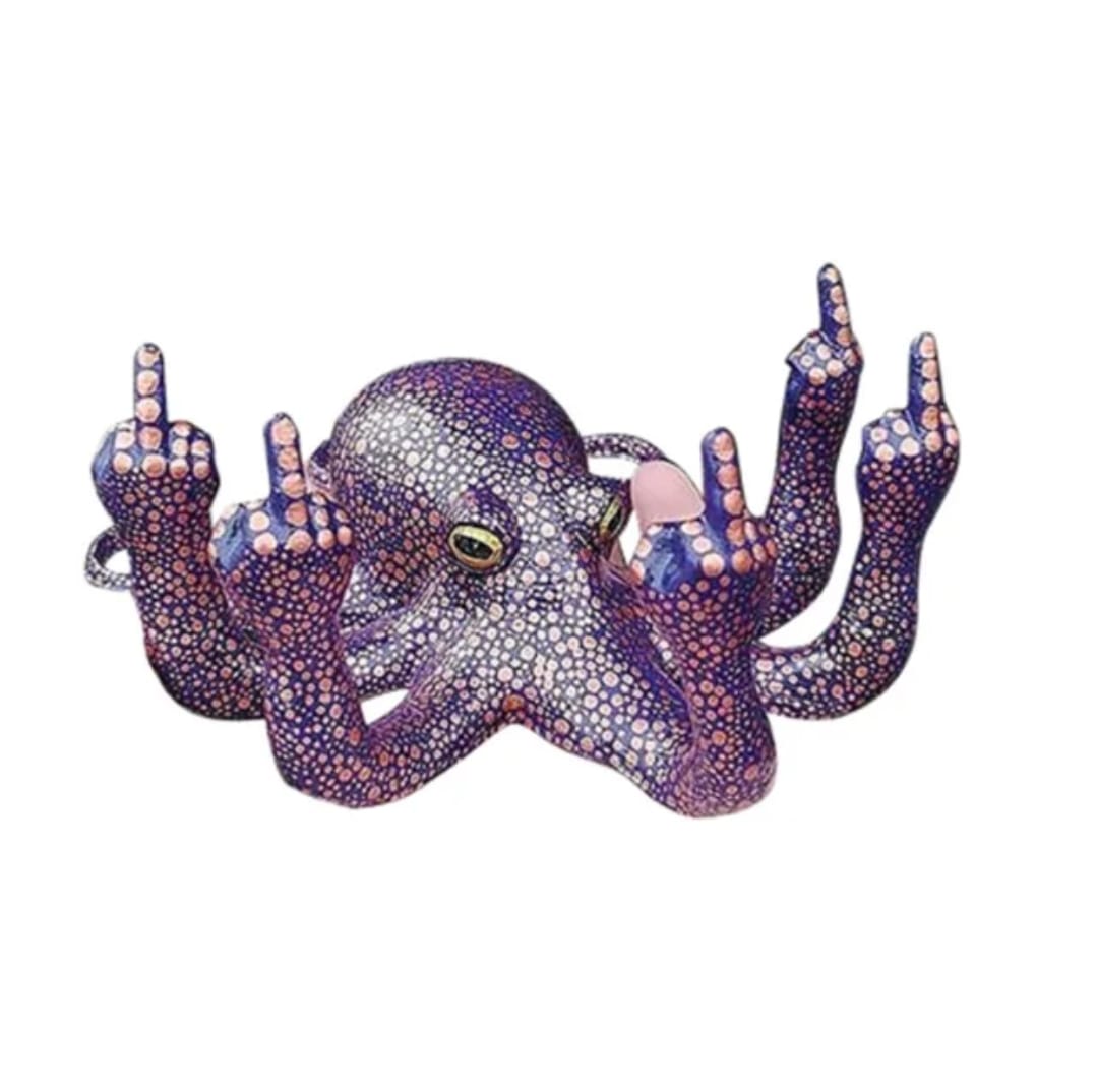 Octopus Middle Finger Wall Hanger Key