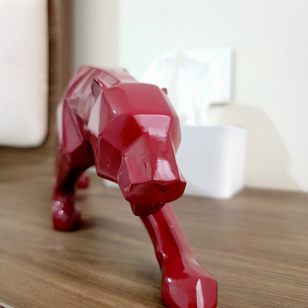 Decorative Panther Sculpture, 45x16 cm