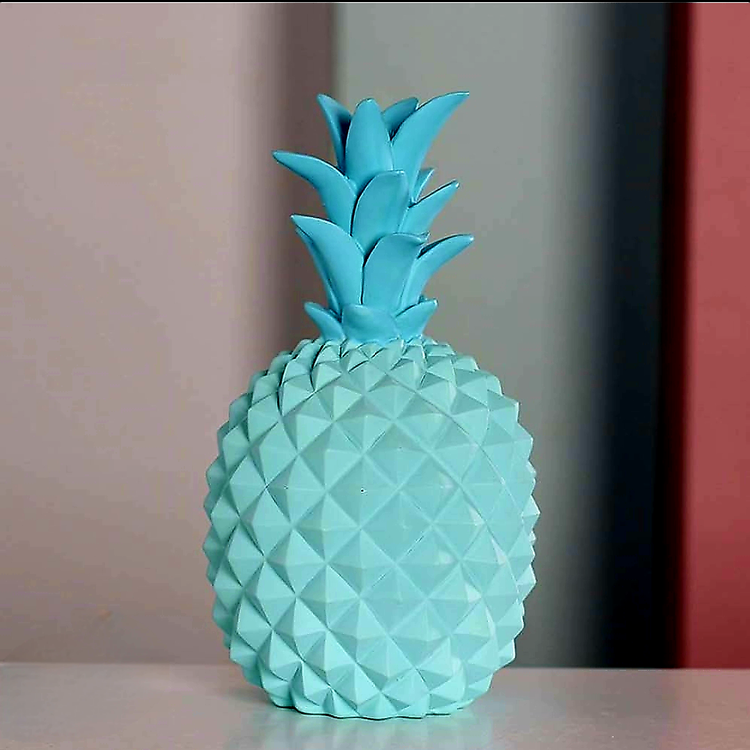 Decorative Resin Pineapple Coin Box, 20 cm