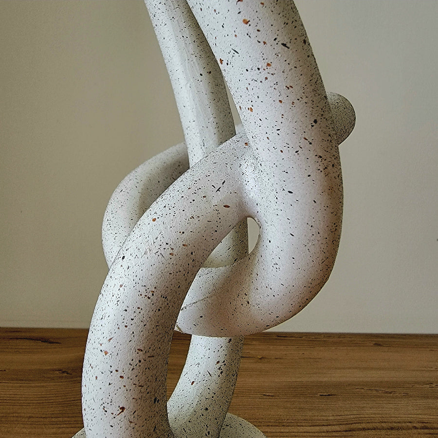 Stone Curved Chain Statue 25 cm