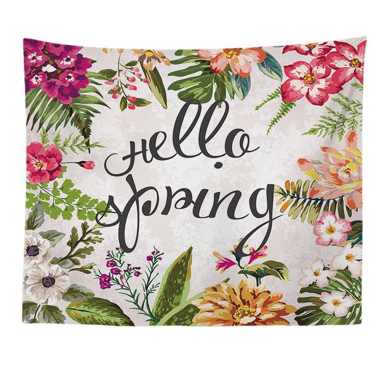 Tapestry Wall Hanging Hello Spring 130x150 cm