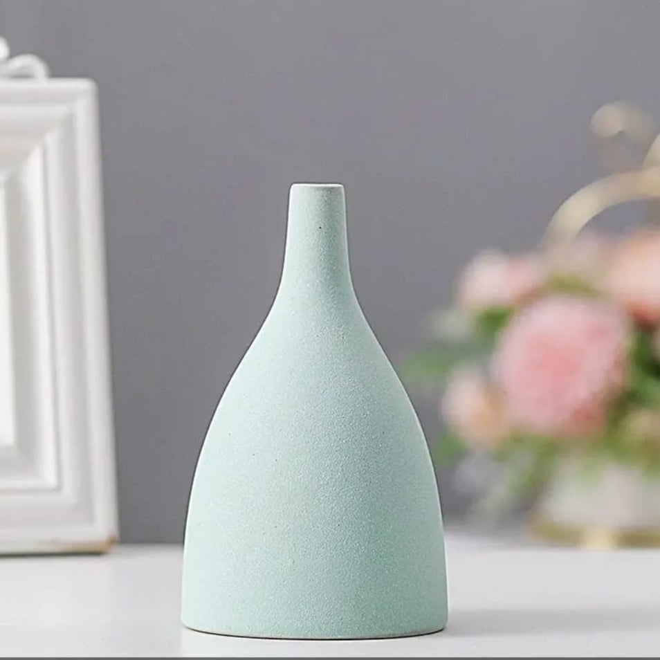 Stone Vase Mint Green, 1 Pc