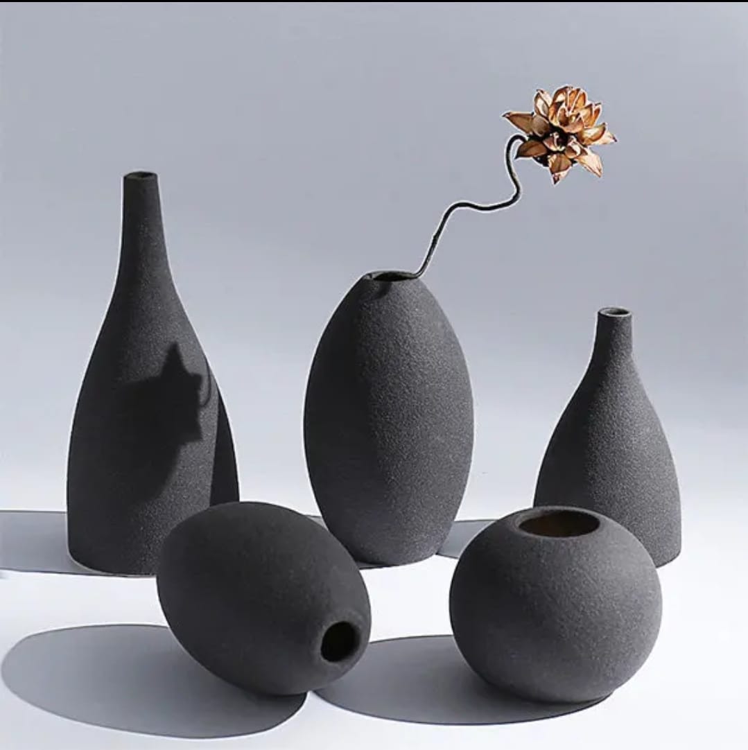 Nordic Stone Vase Grey