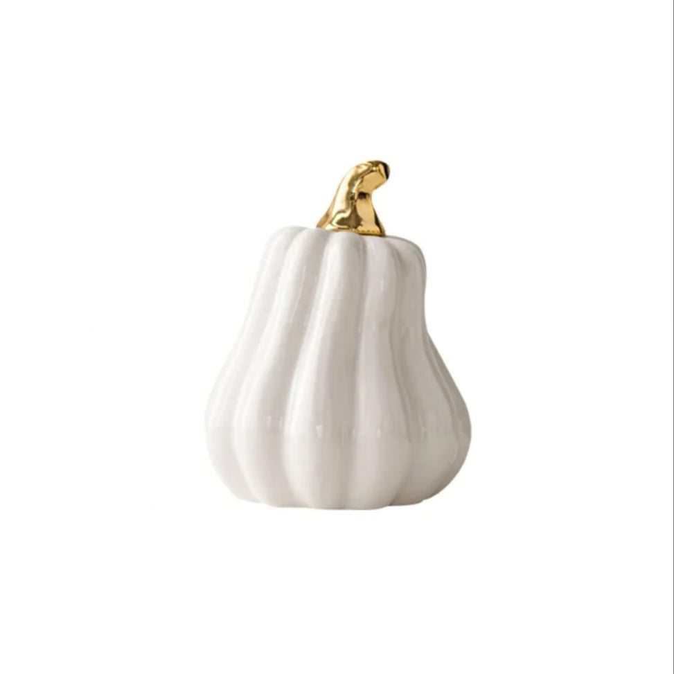 Decorative Pumpkin Ceramic Ornament 13x10 cm