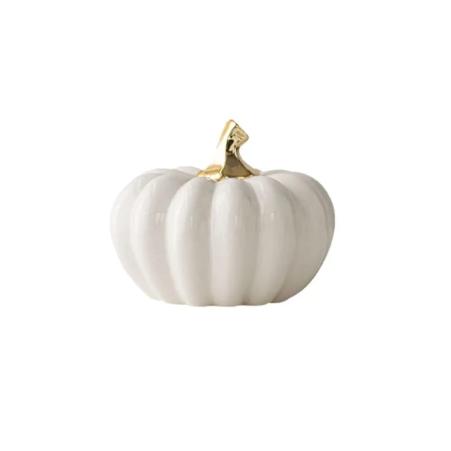 Decorative Pumpkin Ceramic Ornament 13x10 cm