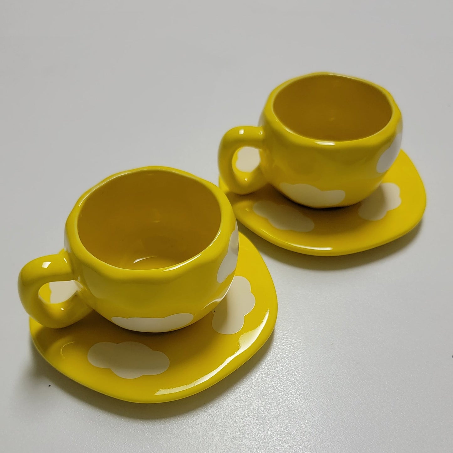 Mini coffee mug yellow 2 pcs