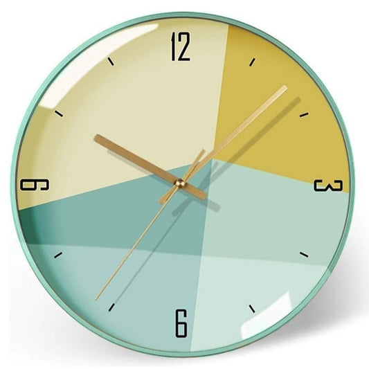 Wall Clock Stylish Yellow & Green 30 cm
