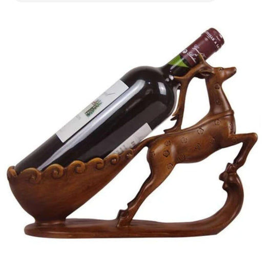 Wine Bottle Holder Deer sleigh 28x23 cm
