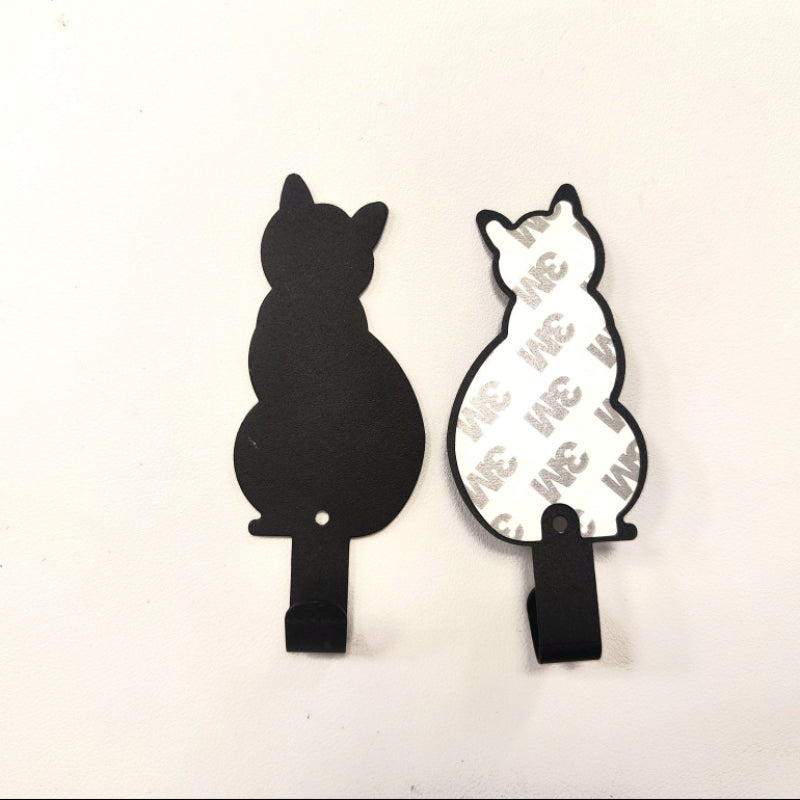 Two cat-shaped hooks