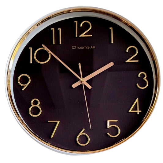 Wall clock and gold casing 