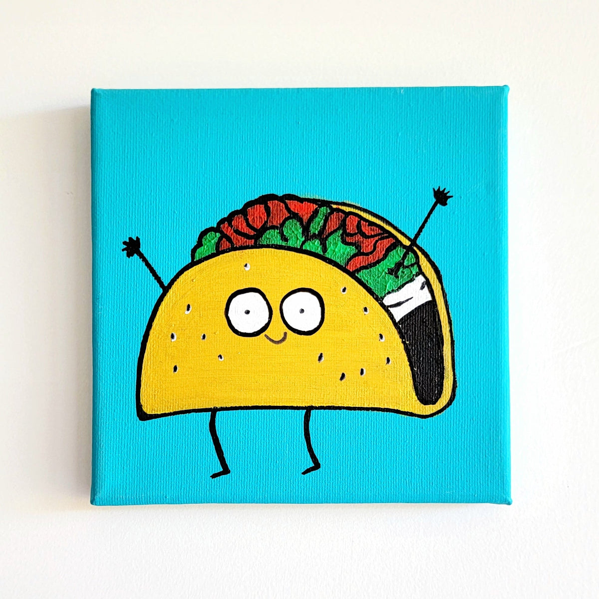 cute taco painting canva