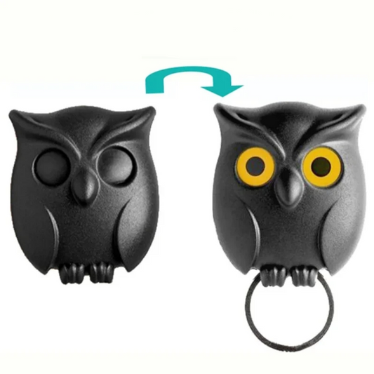 Black owl-shaped key holder magnetic