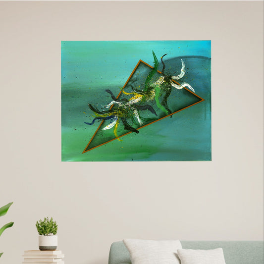 Acrylic on Canva The Triangle, 60x40 cm